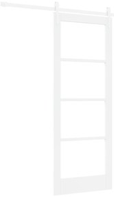 vidaXL Συρόμενη Πόρτα με Σετ Υλικών Λευκή 78x202 cm Στερεό Ξύλο Πεύκου