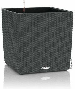 Βάζο Λουλουδιών Lechuza Μαύρο Γκρι πολυπροπυλένιο