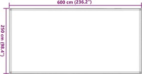 vidaXL Χαλί Σκηνής Ανθρακί 250 x 600 εκ.