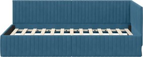 vidaXL Κρεβάτι Γωνίας Μπλε 100 x 200 cm Βελούδο