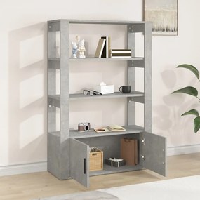 vidaXL Ντουλάπι Γκρι Σκυροδέματος 80x30x119,5 εκ. Επεξεργασμένο Ξύλο