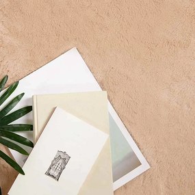 vidaXL Χαλιά Ψεύτικου Κουνελιού Olite Taupe 80 x 250 cm Πολυεστέρας