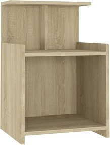 vidaXL Κομοδίνα 2 τεμ. Sonoma Δρυς 40 x 35 x 60 εκ. από Επεξ. Ξύλο