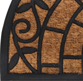 vidaXL Πατάκι Εισόδου Ημικυκλικό 45 x 75εκ. Καουτσούκ και Κοκοφοίνικας