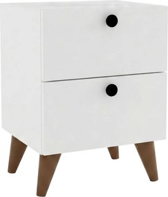 Κομοδίνο Λευκό FEFEL 40x41.8x55