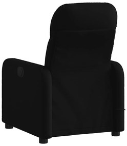 vidaXL Πολυθρόνα Μασάζ Ανακλινόμενη Μαύρη Υφασμάτινη