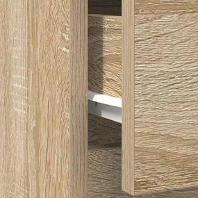Συρταριέρα με Συρτάρια Sonoma Δρυς 71x35x65 εκ. από Επεξ. Ξύλο - Καφέ