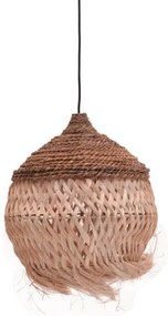 Κρεμαστό Φωτιστικό Οροφής Fiorine Inart abaca σε φυσικό Φ35x45εκ 339-000019-339-000019-Μπεζ 339-000019