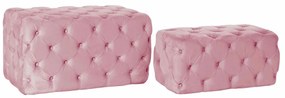 Σκαμπό DKD Home Decor   Ροζ πολυεστέρας Βελούδο Ξύλο MDF (88 x 53 x 47,76 cm)