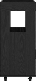vidaXL Καλάθι Μπαρ Μαύρη Δρυς 60 x 39.5 x 89 εκ. Επεξεργασμένο Ξύλο