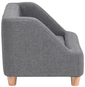vidaXL Καναπές - Κρεβάτι Σκύλου Γκρι 95 x 63 x 39 εκ. Λινό Ύφασμα