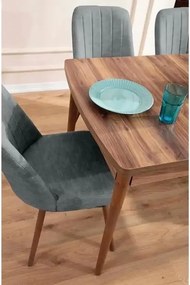 Extendable Dining Table &amp; Chairs Set (5 Pieces) Lidyana - Grey Grey