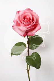 Intra Συλλεκτικό Ξύλινο Παζλ Plywood 4mm - Ροζ τριαντάφυλλο σε άσπρο φόντο Σε Ξύλινο Κουτί - Διαστάσεις Puzzle: 10x10 cm – 25 κομμάτια