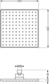 Mexen Uno DR45 υποβρύχιο σετ ντουζιέρας, μαύρο - 71435DR45-70