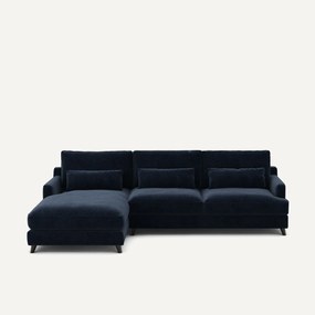 Γωνιακός καναπές από βελούδινο chenille, Alwine