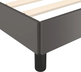 vidaXL Πλαίσιο Κρεβατιού χωρίς στρώμα Γκρι 120x190 εκ.Συνθ. Δέρμα