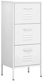 vidaXL Ντουλάπι Αποθήκευσης Λευκό 42,5x35x101,5 εκ. από Ατσάλι