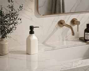 Δοχείο Κρεμοσάπουνου Stoneware 350ml 9x6x19.5cm White MRShome