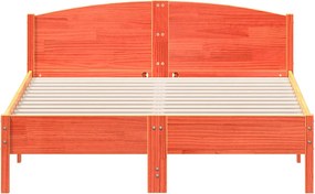vidaXL Σκελετός Κρεβ. Χωρίς Στρώμα Καφέ Κεριού 120x200 εκ Μασίφ Πεύκο