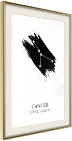 Αφίσα - Zodiac: Cancer I - 30x45 - Χρυσό - Με πασπαρτού