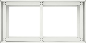 vidaXL Γλάστρα Κήπου Λευκό 80 x 40 x 60 cm Ψυχρής έλασης χάλυβας
