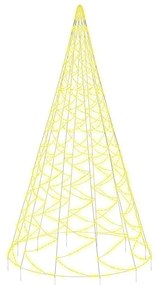 vidaXL Χριστουγ. Δέντρο για Ιστό Σημαίας 3000 LED Θερμό Λευκό 800 εκ.