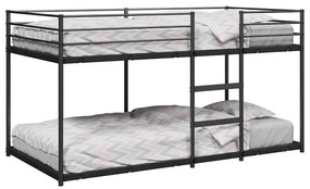 vidaXL Κουκέτα χωρίς στρώμα Μαύρο 80x200 cm Ατσάλι