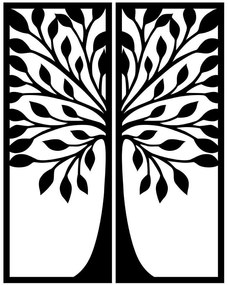 Διακοσμητικό Τοίχου Efsane (Σετ 2Τμχ) 279ENZ1266 25x65cm Black Wallity Μέταλλο