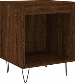 vidaXL Κομοδίνα 2 τεμ. Καφέ Δρυς 40 x 35 x 50 εκ. από Επεξεργ. Ξύλο