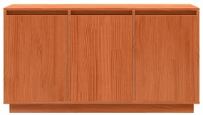 vidaXL Πλαϊνό γραφείο Καφέ 111 x 34 x 60 εκ Μασίφ ξύλο πεύκου
