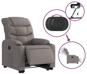 vidaXL Πολυθρόνα Ηλεκτρική Ανακλ.Taupe Υφασμάτινη