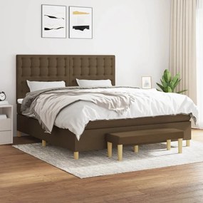 ΚΡΕΒΑΤΙ BOXSPRING ΜΕ ΣΤΡΩΜΑ ΣΚΟΥΡΟ ΚΑΦΕ 180X200 ΕΚ ΥΦΑΣΜΑΤΙΝΟ 3137496