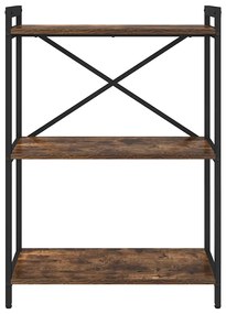 vidaXL Βιβλιοθήκη Καπνιστή δρυς 60 x 30 x 83 εκ Επεξεργασμένο ξύλο