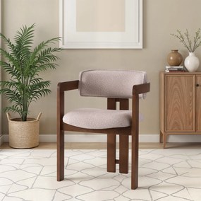 Καρέκλα Καρυδιά / Κρέμ COZY 57x44x76