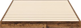 vidaXL Κρεβάτι δαπέδου Παλιό ξύλο 100 x 200 cm Επεξεργασμένο ξύλο