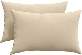 vidaXL Μαξιλάρι Καναπέ 2 pcs Κρεμ 60 x 40 cm ύφασμα