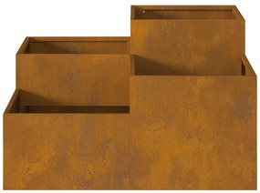 vidaXL Γλάστρα Κήπου 80x80x48 εκ. Από Ατσάλι