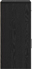 vidaXL Πλαϊνό γραφείο με συρτάρι Μαύρη Οξυά 38 x 34 x 75 εκ