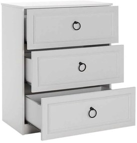 Συρταριέρα μελαμίνης Hampton Megapap χρώμα λευκό 72x44x93εκ.