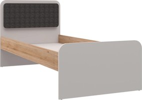 Μονό Κρεβάτι Κρεμ / Δρυς GRONEL 97x204.6x99.5