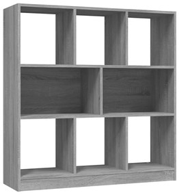 vidaXL Βιβλιοθήκη Γκρι Sonoma 97,5x29,5x100 εκ. από Επεξεργασμένο Ξύλο