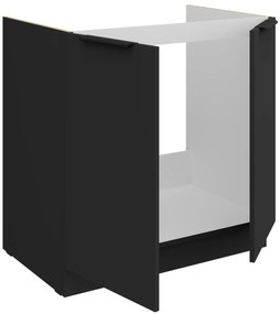 Επιδαπέδιο ντουλάπι νεροχύτη Arianna 80 ZL 2F-Μαύρο