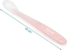 Κουτάλι Φαγητού Kiokids Step 1 Ροζ 3581