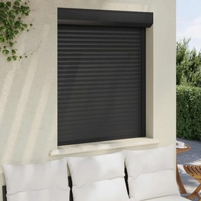 vidaXL Ρολό εισόδου Ανθρακί 100 x 120 cm Αλουμίνιο και Πολυουρεθάνη