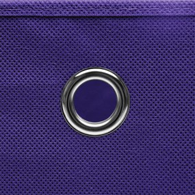 vidaXL Κουτιά Αποθήκευσης 4 τεμ. Μοβ 28x28x28 εκ. Ύφασμα Non-woven