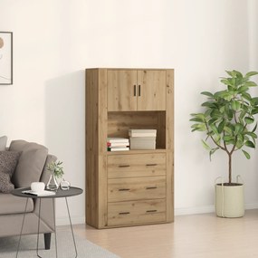 vidaXL Μπουφές artisan δρυς 80 x 33 x 150 εκ Επεξεργασμένο ξύλο