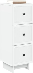 vidaXL Ντουλάπι με Συρτάρια Λευκό 33 x 34,5 x 90 εκ Επεξεργασμένο Ξύλο