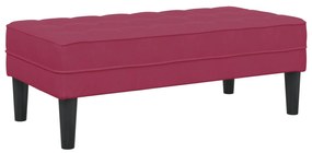 vidaXL Παγκάκι Βαθύ Κόκκινο 113x57x39 εκ. Βελούδο