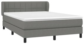 ΚΡΕΒΑΤΙ BOXSPRING ΜΕ ΣΤΡΩΜΑ ΣΚΟΥΡΟ ΓΚΡΙ 140X200 ΕΚ ΥΦΑΣΜΑΤΙΝΟ 3126246