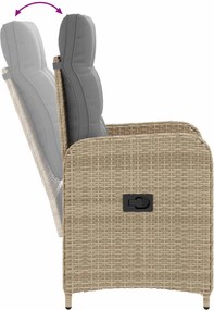 vidaXL Σετ Εξωτερικής Τραπέζης 7 pcs Μπέζ και Ανοιχτό Γκρι